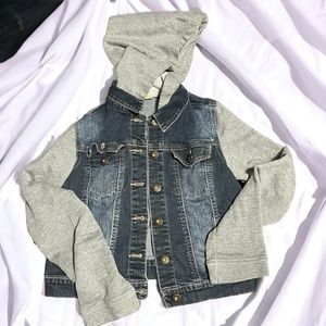 Girls Jean Jacket with hood.